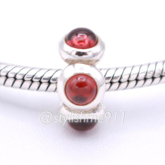 Rare Authentic Pandora Garnet Cabochon Charm - 790538GR - Picture 3 of 9
